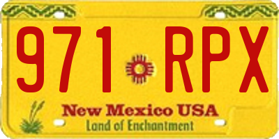 NM license plate 971RPX