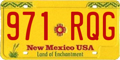 NM license plate 971RQG