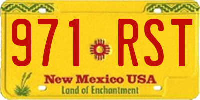 NM license plate 971RST