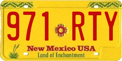 NM license plate 971RTY