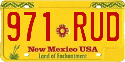 NM license plate 971RUD