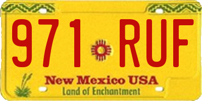 NM license plate 971RUF