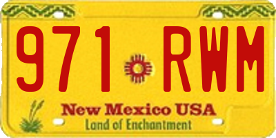 NM license plate 971RWM