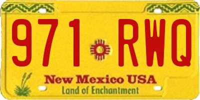 NM license plate 971RWQ