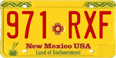 NM license plate 971RXF