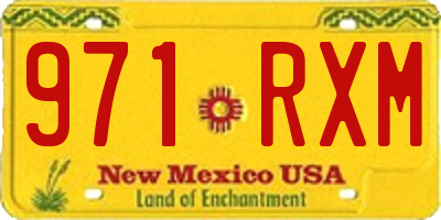NM license plate 971RXM