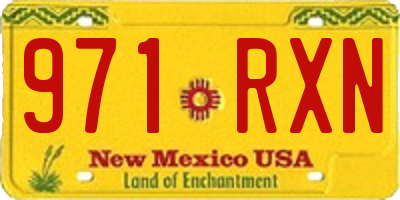 NM license plate 971RXN