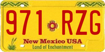 NM license plate 971RZG