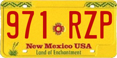 NM license plate 971RZP