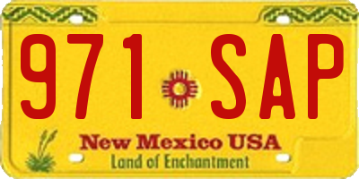 NM license plate 971SAP
