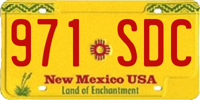 NM license plate 971SDC