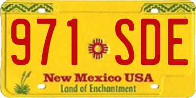 NM license plate 971SDE