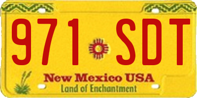 NM license plate 971SDT