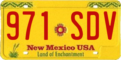 NM license plate 971SDV