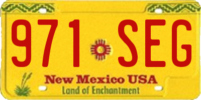 NM license plate 971SEG