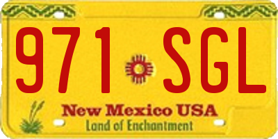 NM license plate 971SGL