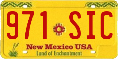NM license plate 971SIC