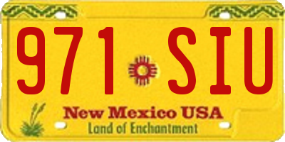 NM license plate 971SIU
