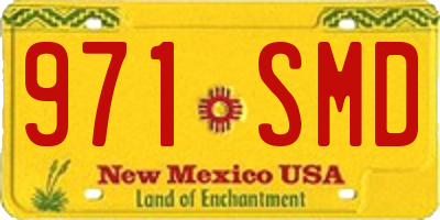 NM license plate 971SMD