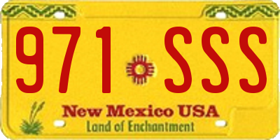 NM license plate 971SSS