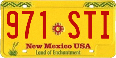 NM license plate 971STI