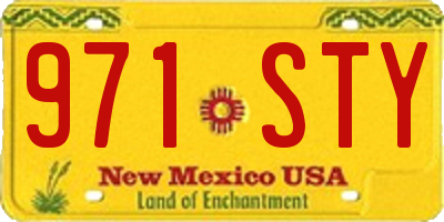 NM license plate 971STY