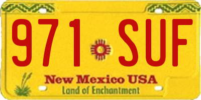 NM license plate 971SUF