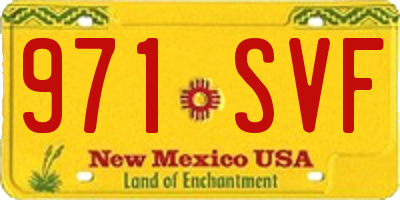 NM license plate 971SVF
