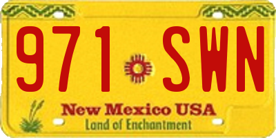 NM license plate 971SWN
