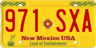 NM license plate 971SXA