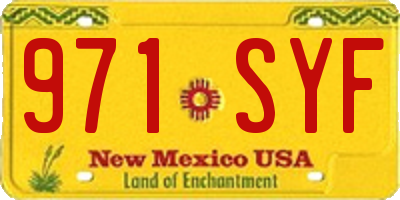 NM license plate 971SYF