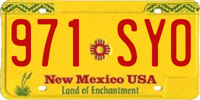 NM license plate 971SYO