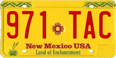 NM license plate 971TAC