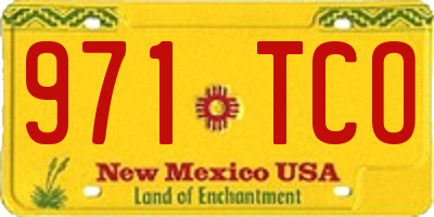 NM license plate 971TCO