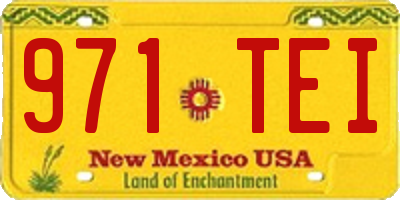 NM license plate 971TEI