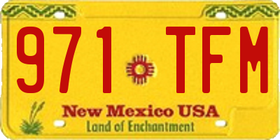 NM license plate 971TFM