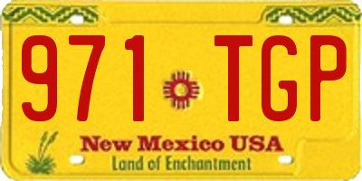 NM license plate 971TGP