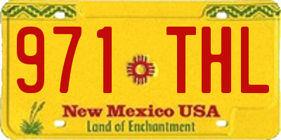 NM license plate 971THL