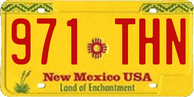 NM license plate 971THN