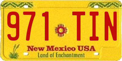 NM license plate 971TIN