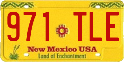 NM license plate 971TLE