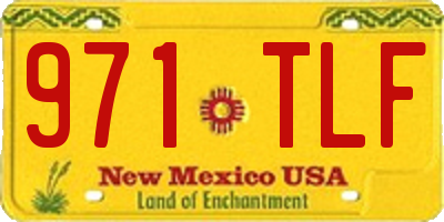 NM license plate 971TLF