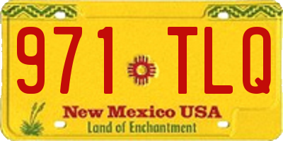 NM license plate 971TLQ