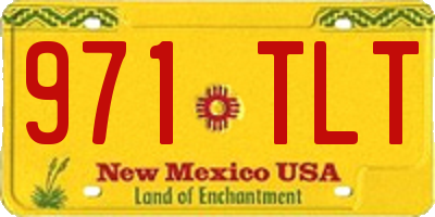 NM license plate 971TLT