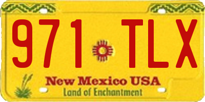 NM license plate 971TLX