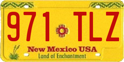 NM license plate 971TLZ