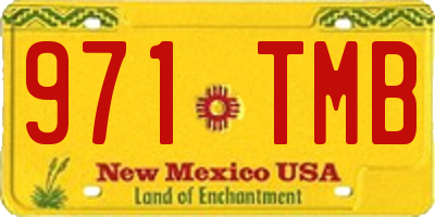 NM license plate 971TMB
