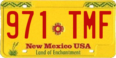NM license plate 971TMF