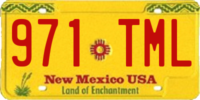 NM license plate 971TML