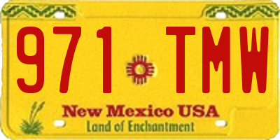 NM license plate 971TMW